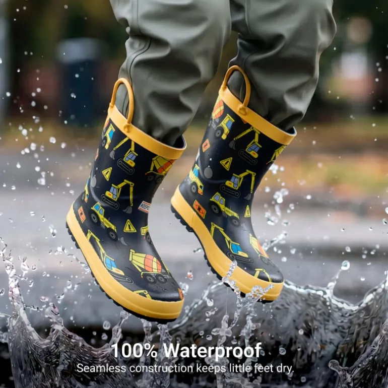Kids' Low-ordor Natural Rubber Rain Boots