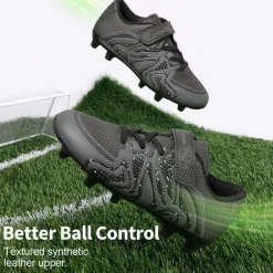 Kids Mesh-Covered EVA Insole Soccer Shoes