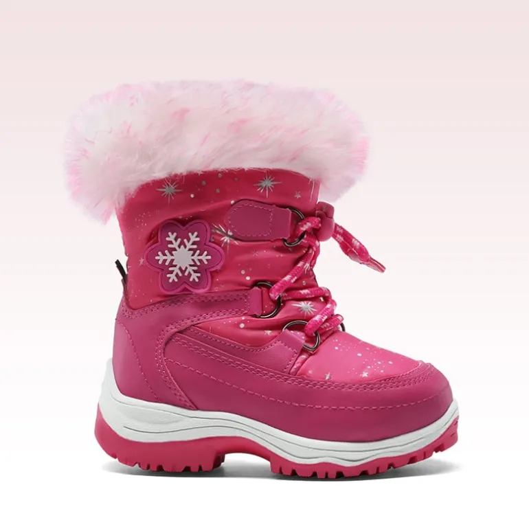Kids Non-Slip Fur Lined Snow Boots