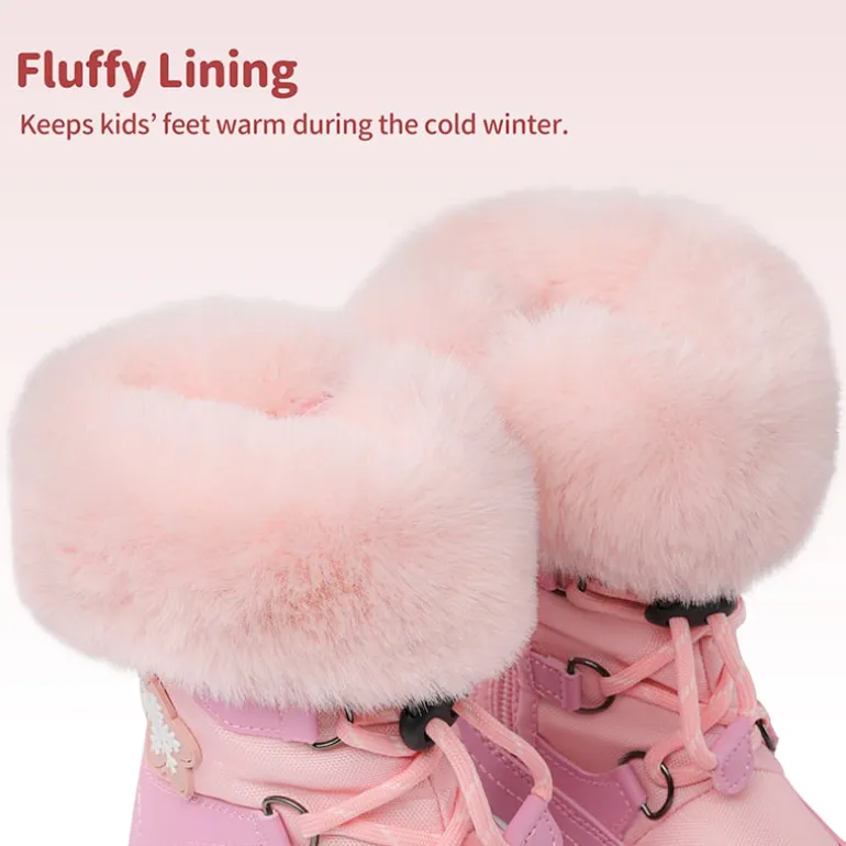 Kids Non-Slip Fur Lined Snow Boots