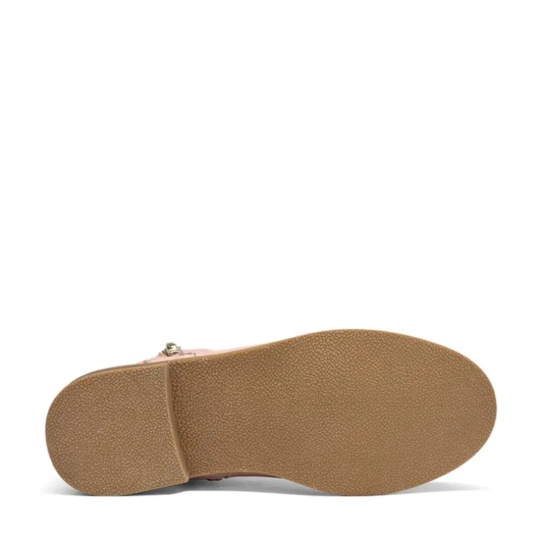 Kids Side Zipper Low Heel Ankle Boots