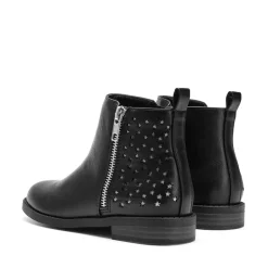 Kids Side Zipper Low Heel Ankle Boots