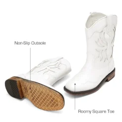 Kids’ Slip-On Roomy Toe Cowboy Boots