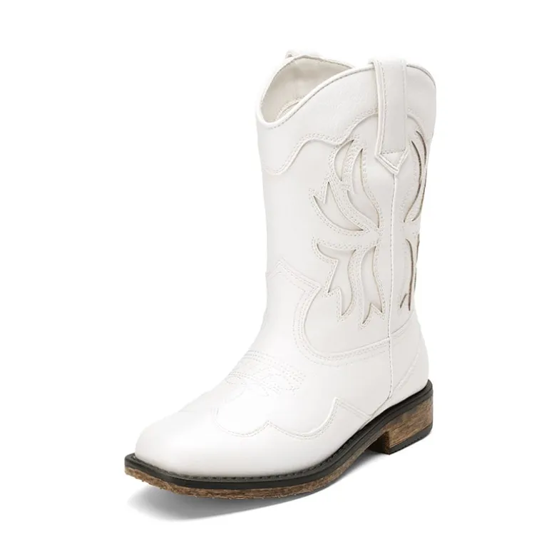 Kids’ Slip-On Roomy Toe Cowboy Boots