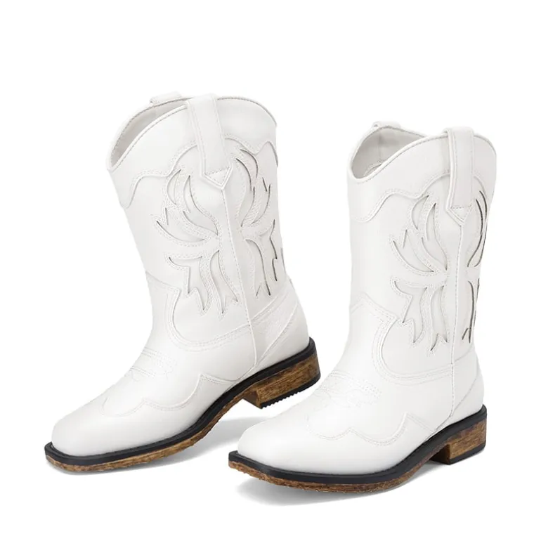 Kids’ Slip-On Roomy Toe Cowboy Boots