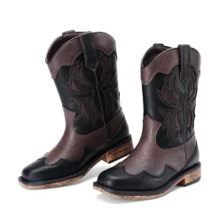 Kids’ Slip-On Roomy Toe Cowboy Boots