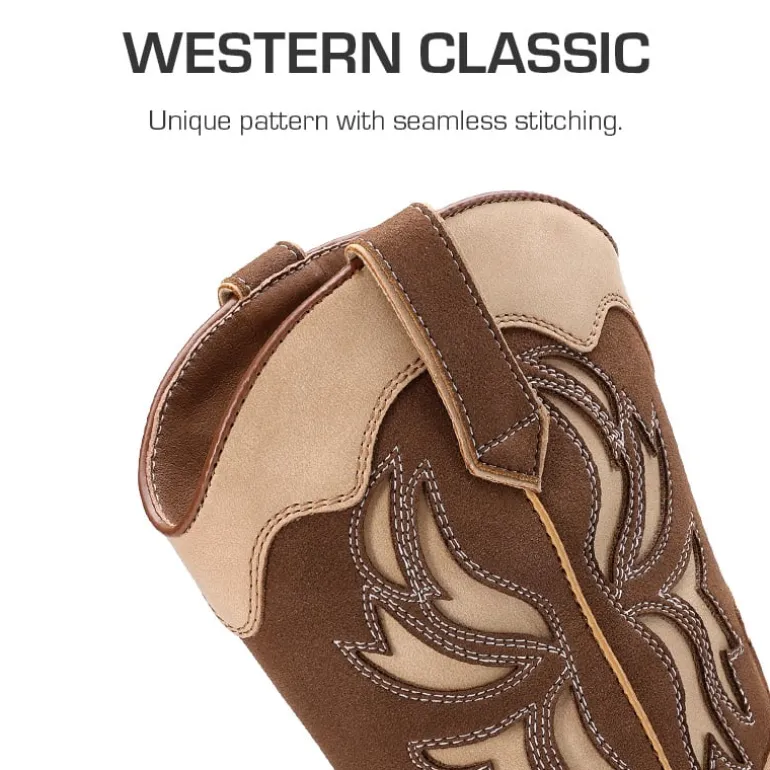 Kids’ Slip-On Roomy Toe Cowboy Boots