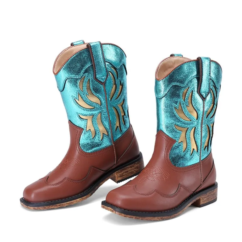 Kids’ Slip-On Roomy Toe Cowboy Boots