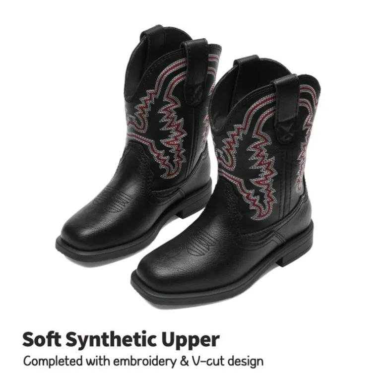 Kids Square-Toe Western Cowboy Boots