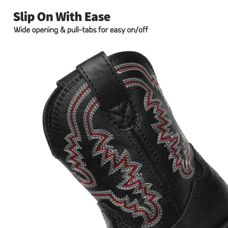 Kids Square-Toe Western Cowboy Boots