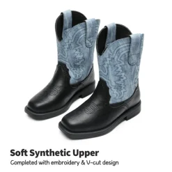 Kids Square-Toe Western Cowboy Boots