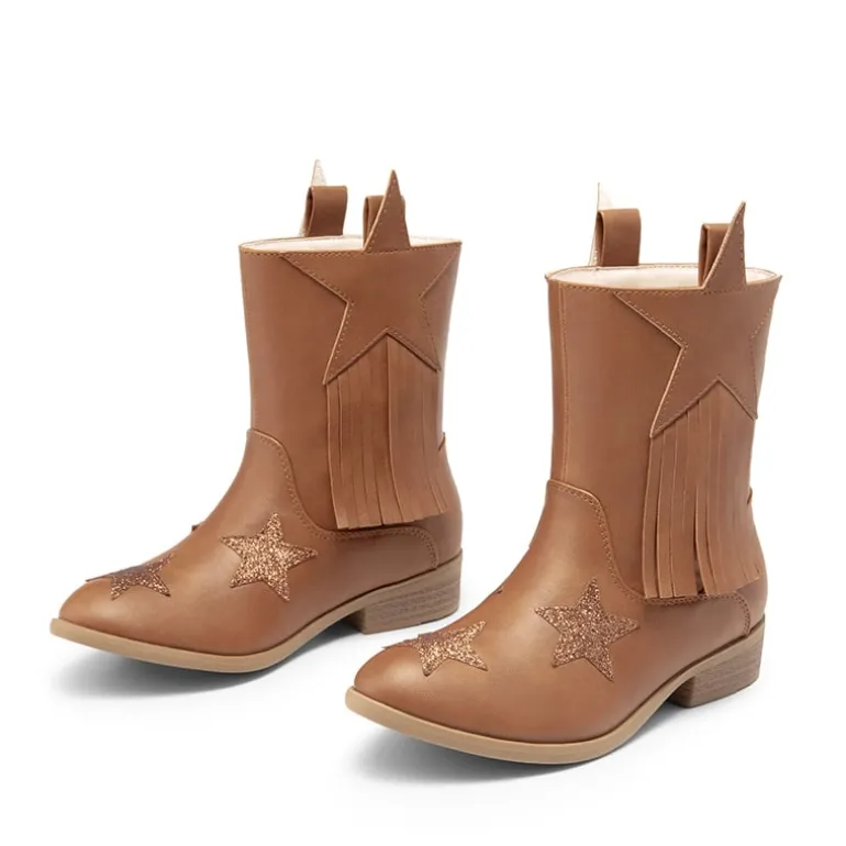 Kids Star Tassel Cowgirl Boots