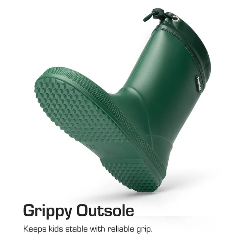 Kids’ Waterproof Drawstring Rain Boots