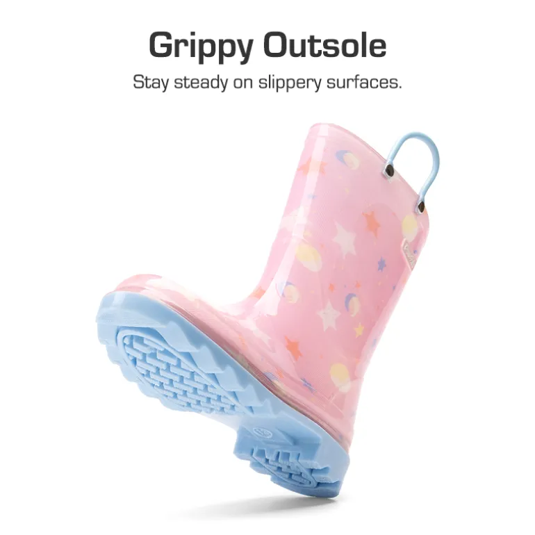 Kids’ Waterproof Handle-Top Rain Boots