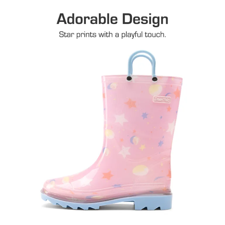 Kids’ Waterproof Handle-Top Rain Boots