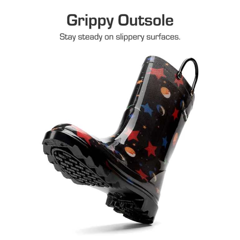 Kids’ Waterproof Handle-Top Rain Boots
