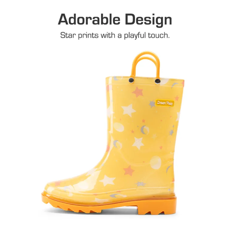 Kids’ Waterproof Handle-Top Rain Boots