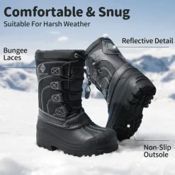 Kids Waterproof Shell Bottom Snow Boots
