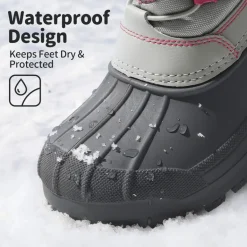 Kids Waterproof Shell Bottom Snow Boots