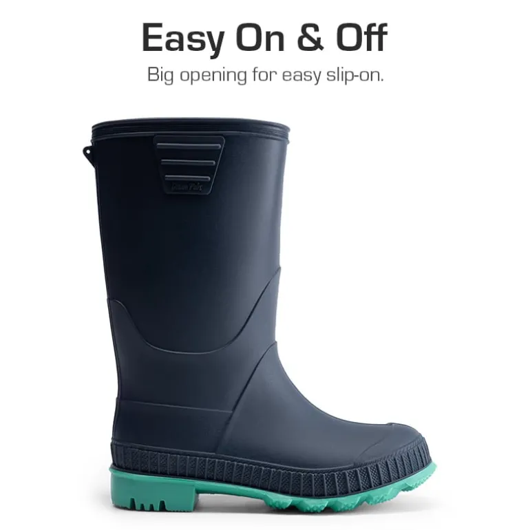 Kids’ Waterproof Slip-On Rain Boots