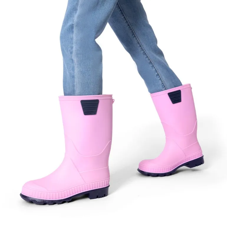 Kids’ Waterproof Slip-On Rain Boots