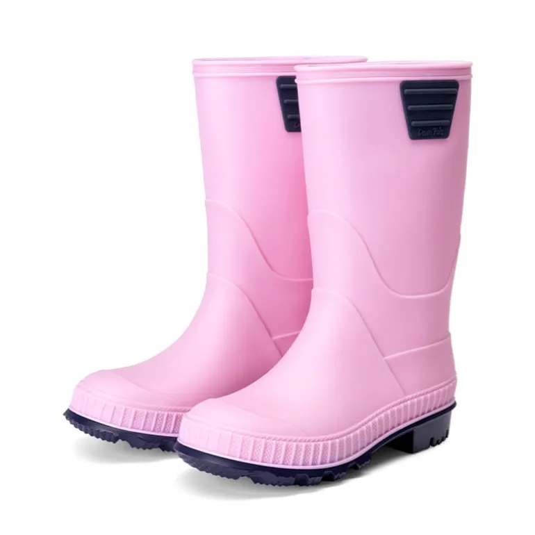 Kids’ Waterproof Slip-On Rain Boots