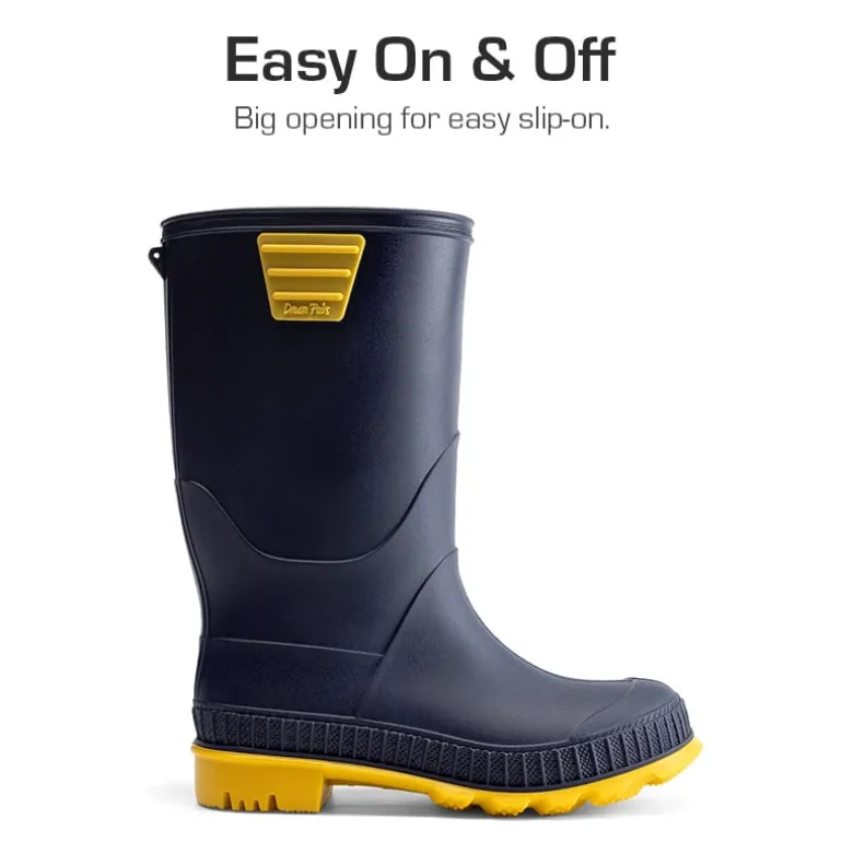 Kids’ Waterproof Slip-On Rain Boots