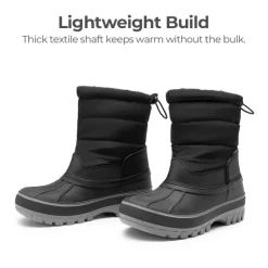 Kids’ Waterproof Slip-On Winter Snow Boots