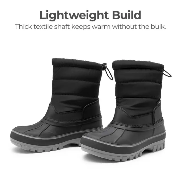 Kids’ Waterproof Slip-On Winter Snow Boots