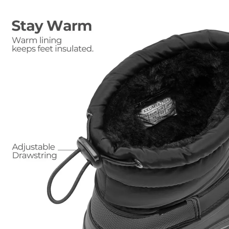 Kids’ Waterproof Slip-On Winter Snow Boots