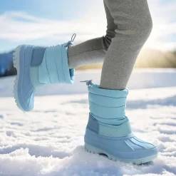 Kids’ Waterproof Slip-On Winter Snow Boots