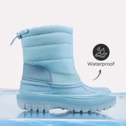 Kids’ Waterproof Slip-On Winter Snow Boots