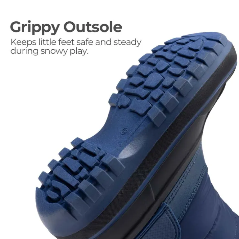 Kids’ Waterproof Slip-On Winter Snow Boots