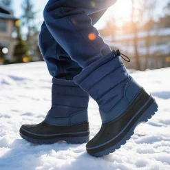 Kids’ Waterproof Slip-On Winter Snow Boots