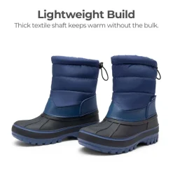 Kids’ Waterproof Slip-On Winter Snow Boots