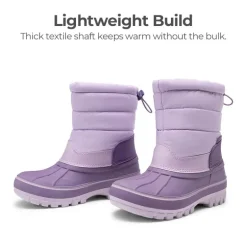 Kids’ Waterproof Slip-On Winter Snow Boots