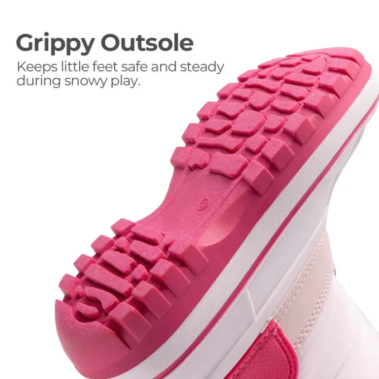 Kids’ Waterproof Slip-On Winter Snow Boots