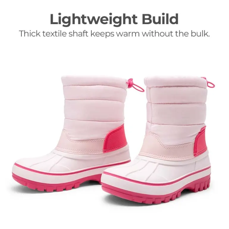Kids’ Waterproof Slip-On Winter Snow Boots