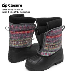 Kids Waterproof Snow Boots for boys and girls
