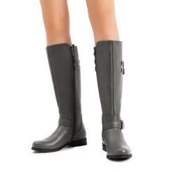 Knee High Buckle Riding Boots