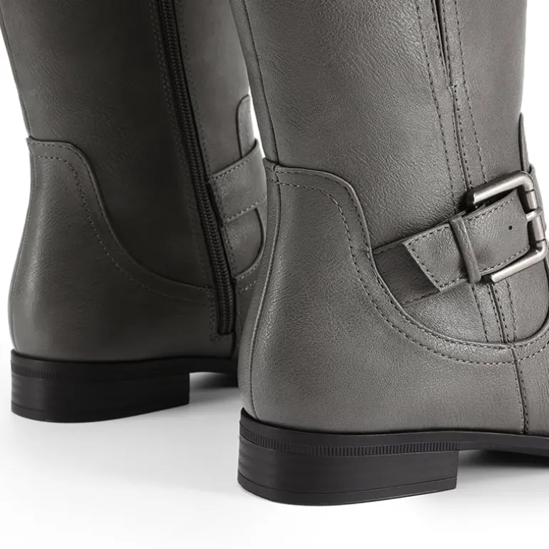 Knee High Buckle Riding Boots