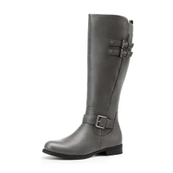 Knee High Buckle Riding Boots