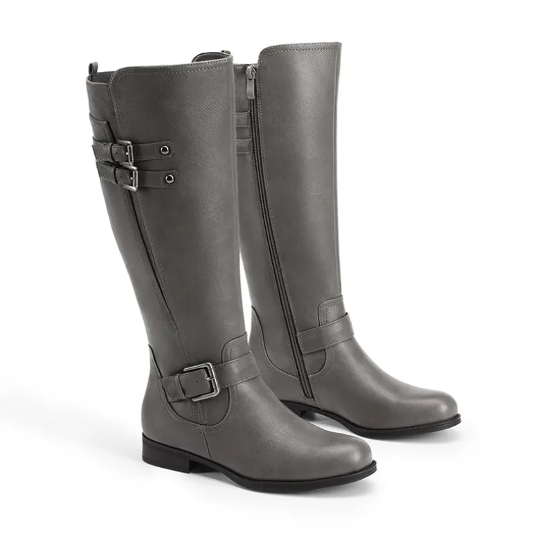 Knee High Buckle Riding Boots