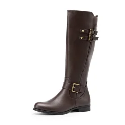 Knee High Buckle Riding Boots