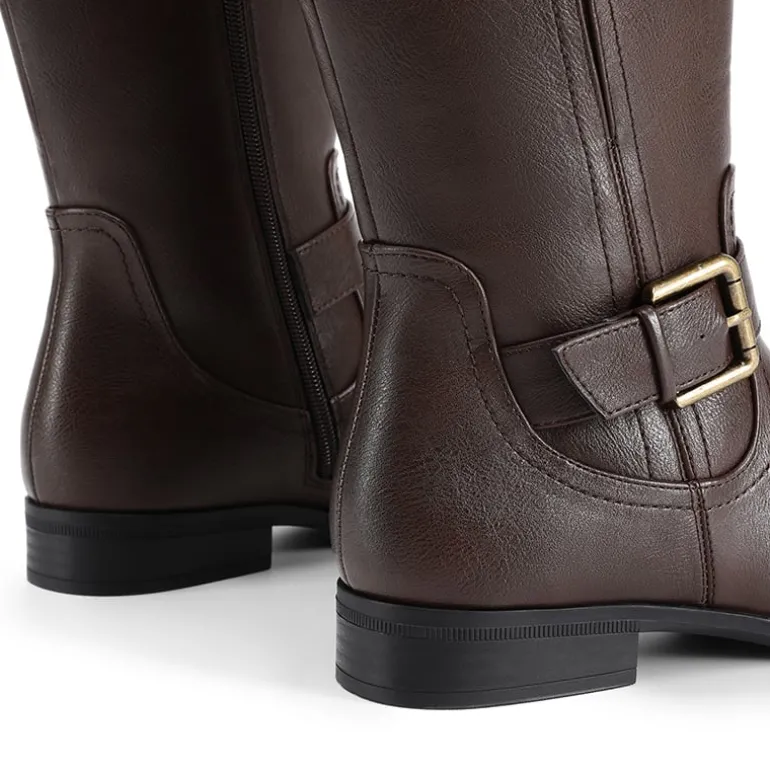 Knee High Buckle Riding Boots