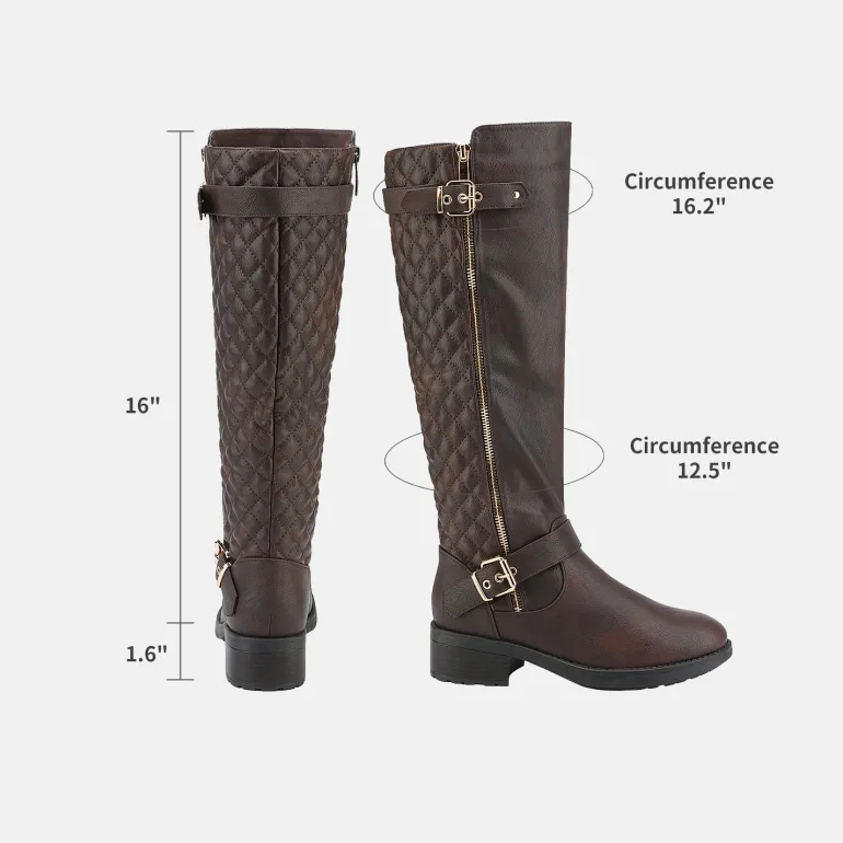 Knee High Winter Boots with Faux