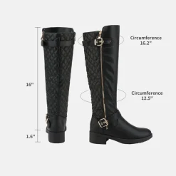 Knee High Winter Boots with Faux