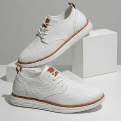 [KnitFlex SmartCraft] Men's Lightweight Wingtip Oxford Shoes
