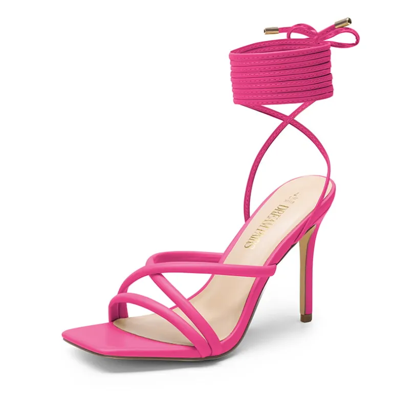 Lace Up Strappy Stilleto Sandals