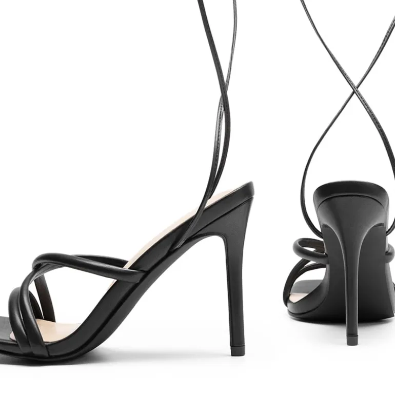 Lace Up Strappy Stilleto Sandals